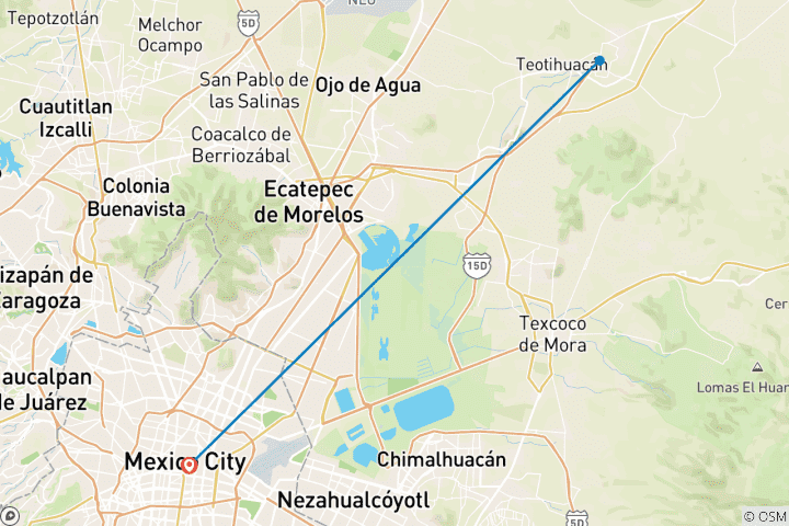 Kaart van 6 Dagen - Bruisend Mexico-Stad: Geschiedenis, geloof & levende tradities