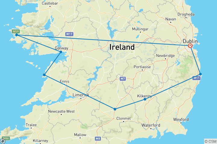 Carte du circuit Irlande pour elle (réservé aux femmes)