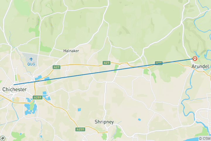 Carte du circuit Voyage à vélo dans le Sussex (6 jours)