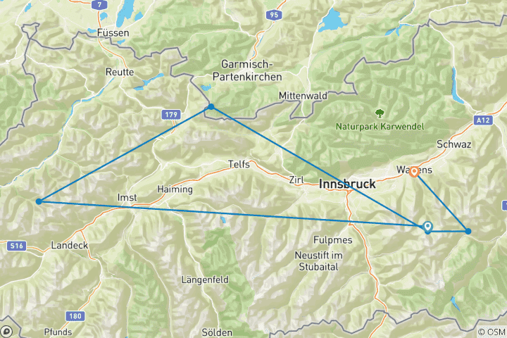 Karte von Silvester in der Wattener Lizum für Singles und Alleinreisende (4 Tage)