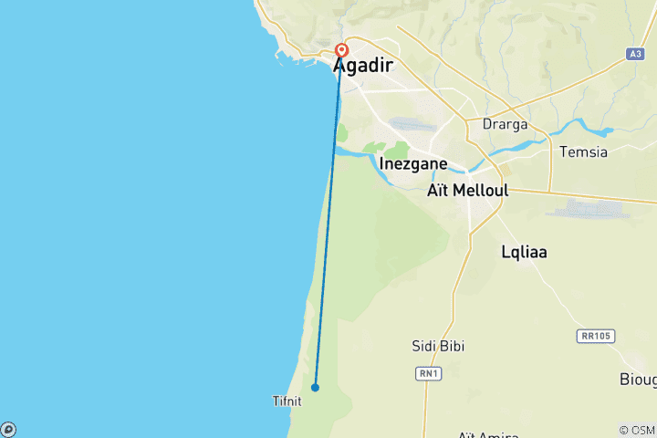 Mapa de Agadir Estancia Corta - 4 días