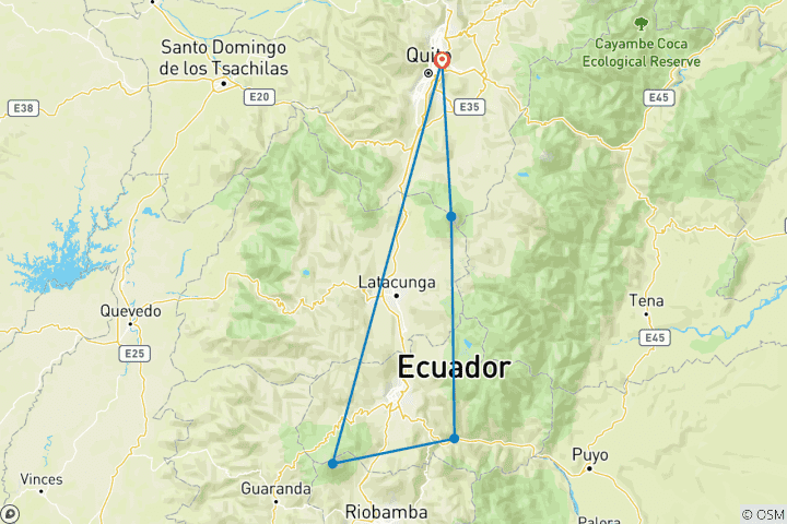 Karte von Ecuador Land der Giganten MTB 7D - Enduro - Geführt *CYCLE* (Alles Inklusive)