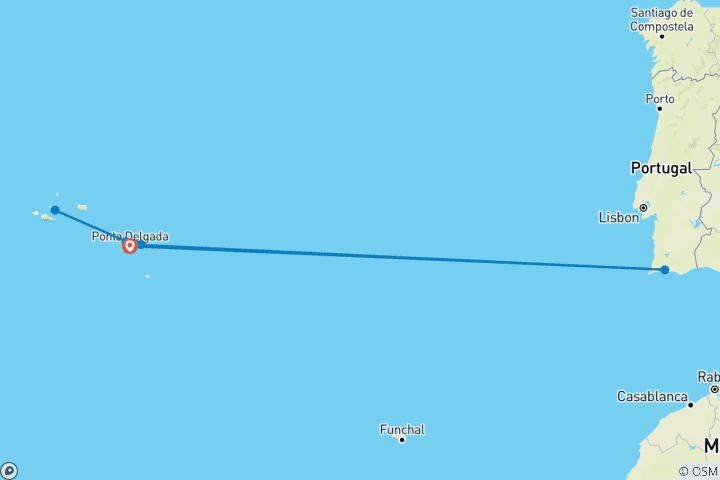 Karte von Azoren Paradies-Radtour (7 Tage)