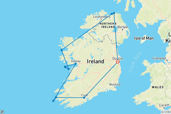 Karte von Irland Weltumsegelung (Ocean Victory)