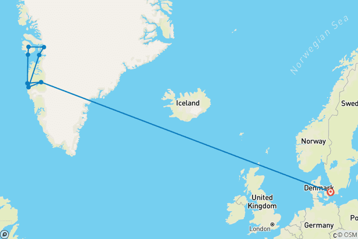 Carte du circuit Groenland : Baie de Disko et Ilulissat (Ocean Victory)