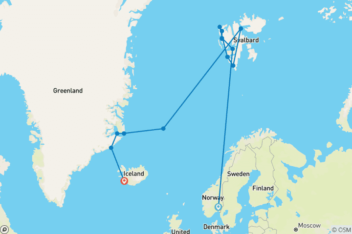 Map of Four Arctic Islands (Ocean Albatros)