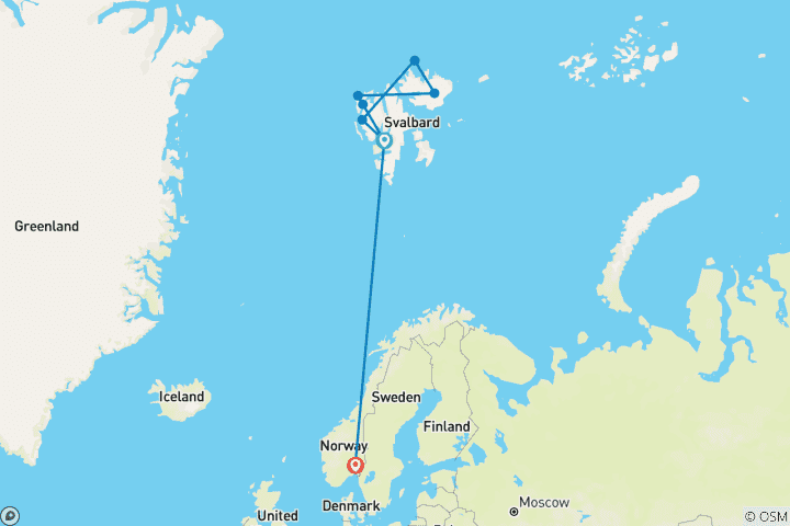 Mapa de Expreso de Svalbard - (Ocean Albatros)