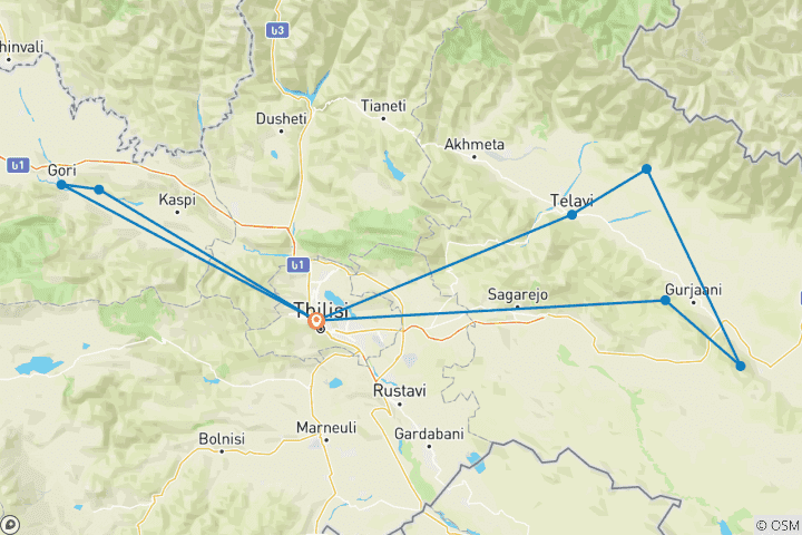 Mapa de Georgia en invierno