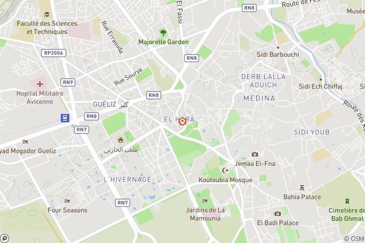 Carte du circuit Les mains de Marrakech - De l'argile à l'or