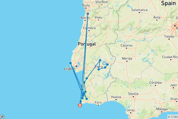 Karte von Vom Weinland zum Meer (8 Tage)