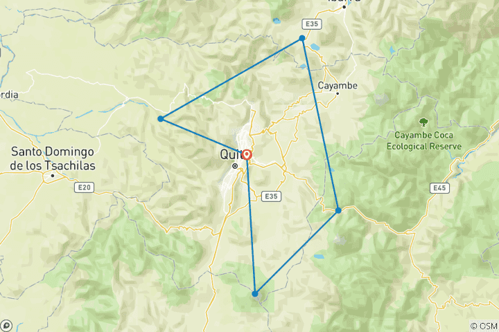 Karte von Ecuador Explorer (Privat) - 7 Tage