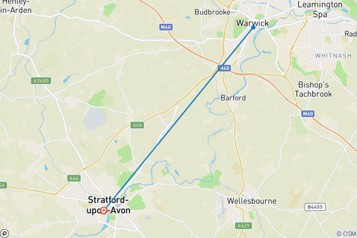 Carte du circuit Noël à Stratford-upon-Avon