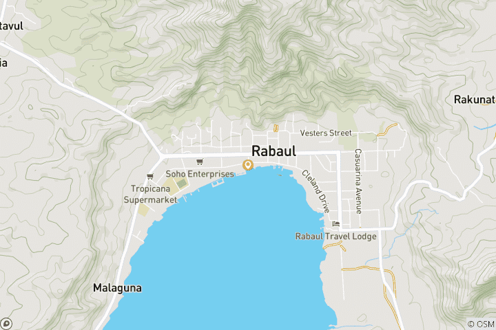 Mapa de Recorrido Histórico, Natural y Cultural por Nueva Bretaña Oriental