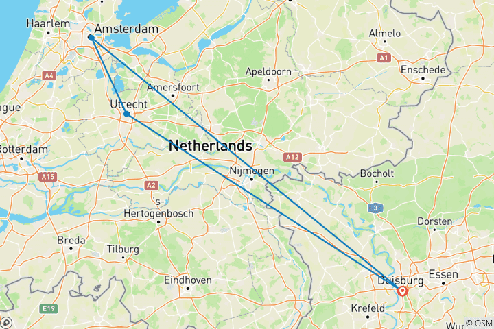 Karte von Rhein Kurz-Kreuzfahrt Grachtentraum 2027