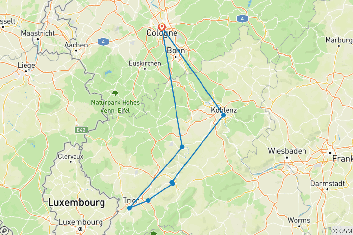 Karte von Mosel Erlebnis 2027