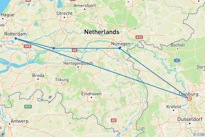 Karte von Kurz-Kreuzfahrt zwischen Rhein & Maas 2027