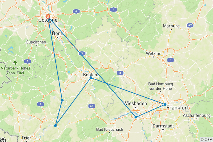 Karte von Rhein Weihnachten 2027