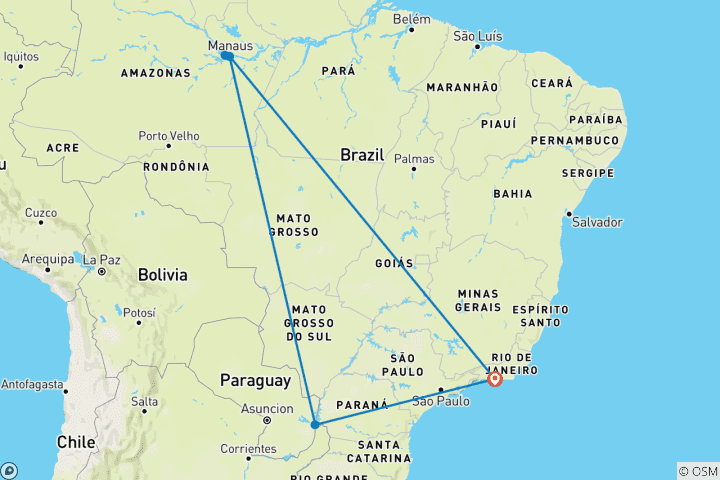 Mapa de Maravillas de Brasil: De Río al Amazonas y las Cataratas de Iguazú