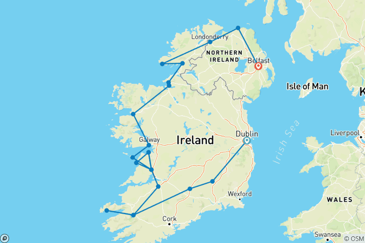 Karte von Signatur: Irlands legendäre Landschaften und Städte National Geographic Journeys