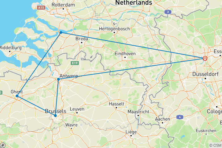 Karte von Rhein Erlebnis Belgien 2027