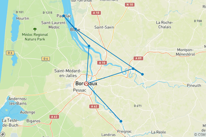 Karte von Bordeaux-Affäre 2027