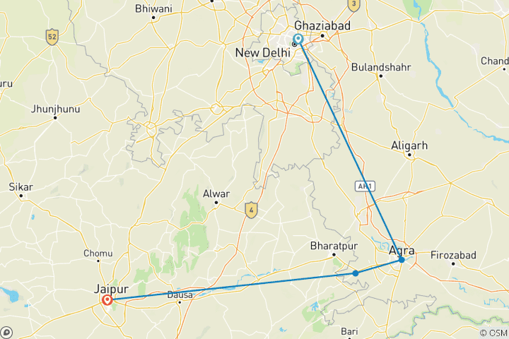 Carte du circuit CÉLÉBRATIONS DE DIWALI EN INDE