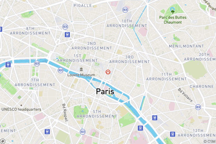 Mapa de Lo mejor de París: Una escapada elegante de 5 días