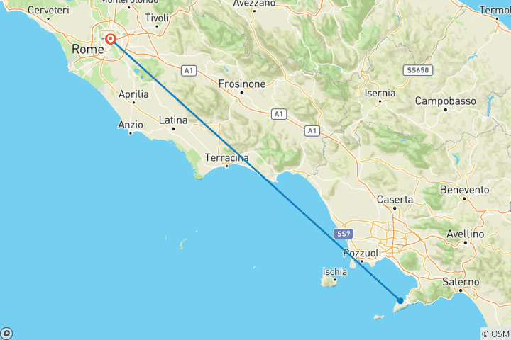 Karte von Sorrento Dream Experience - 4 Tage