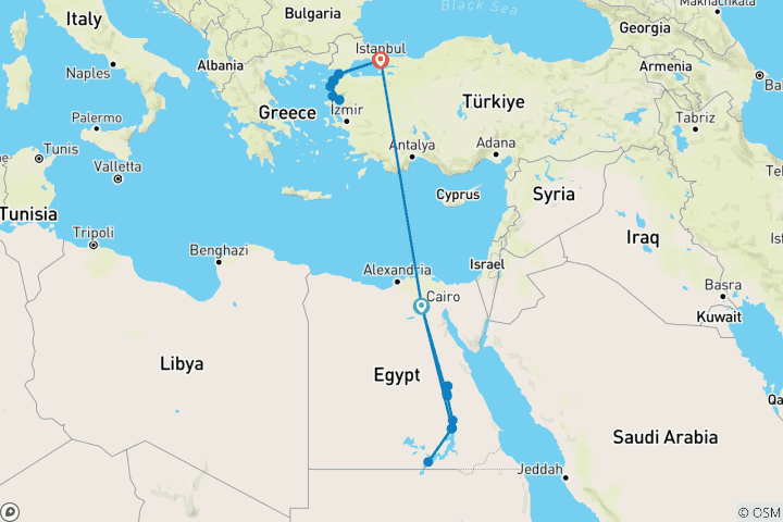 Karte von Klassisches Ägypten & ANZAC  - 16 Tage