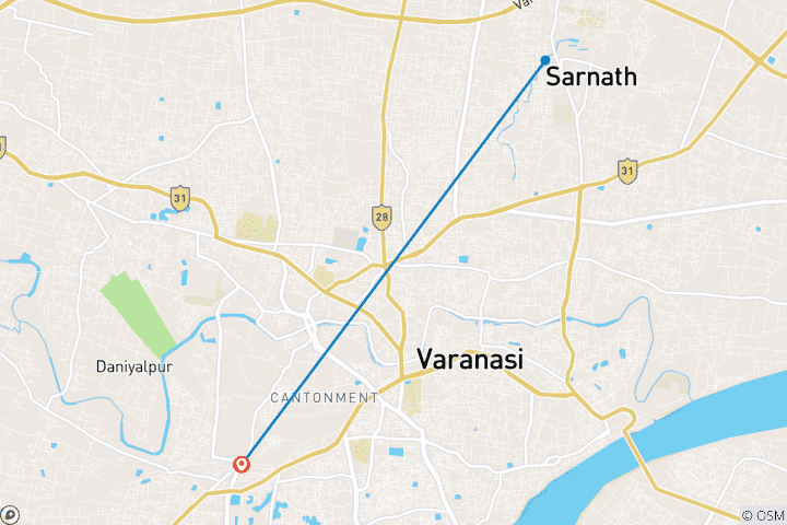 Karte von Varanasi Trail von G Experiences