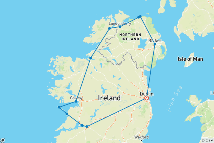 Kaart van Bellezas de Irlanda