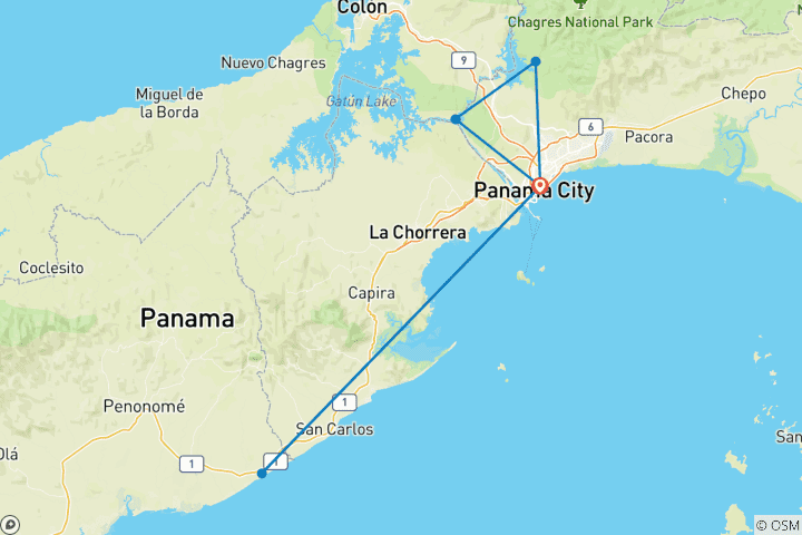 Karte von Panama City & Santa Clara – Silvester Special (inkl Flug)