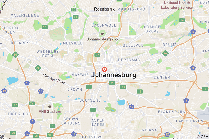 Kaart van ½-daagse safari met gids in Pilanesberg