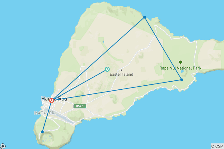 Mapa de Escapada Independiente a Isla de Pascua