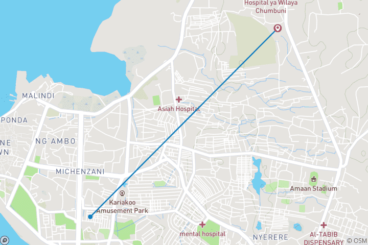 Map of Zanzibar Independent Short Break