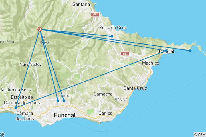 Karte von Madeira: Deluxe