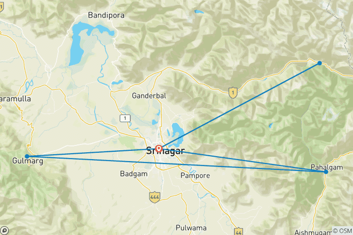 Karte von Kaschmir Bezaubernde Pfade von G Experiences