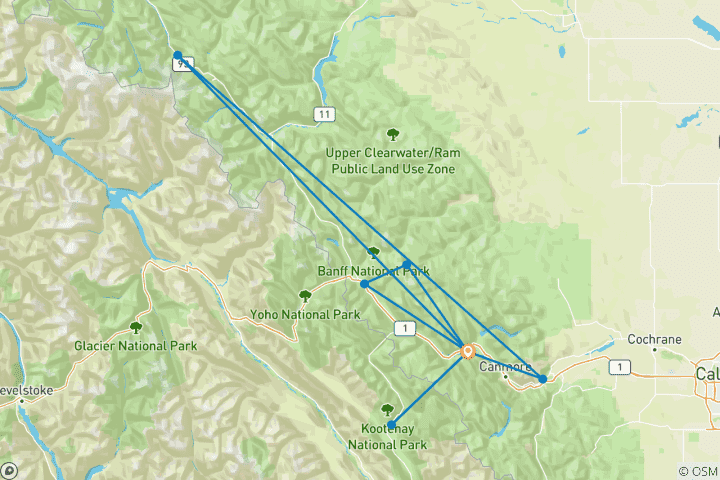 Kaart van RadWomen: Wandelen door de Canadese Rockies
