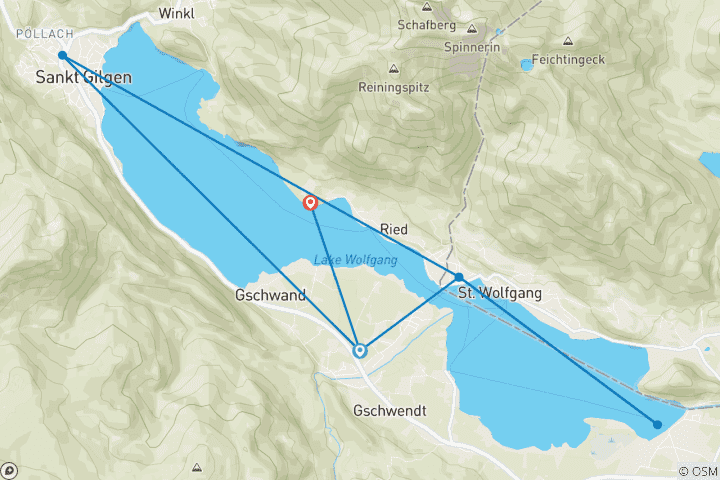 Karte von Tal trifft Hütte am Wolfgangsee (5 Tage)