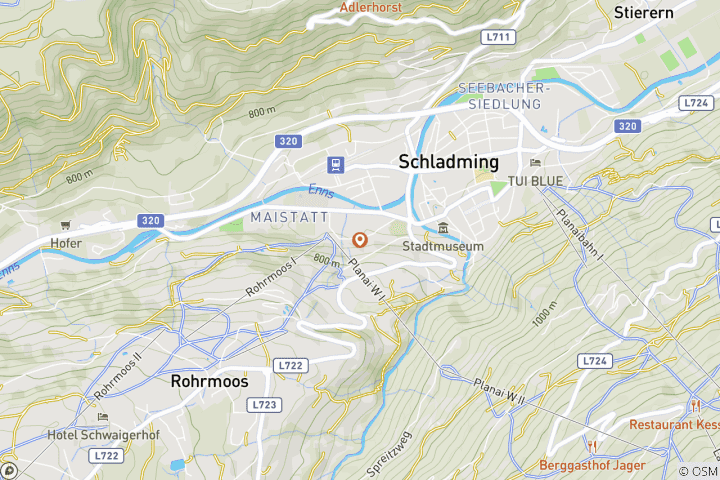 Carte du circuit La vallée rencontre le refuge à Schladming (5 jours)