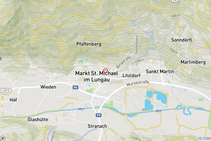 Mapa de Tiempo libre en la región de Lungau de Salzburgo: senderismo agradable en un entorno natural prístino (8 días)