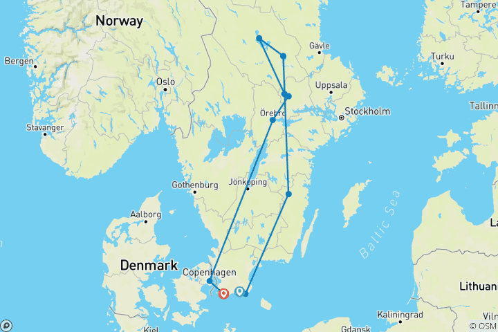 Kaart van Luxe natuur met unieke accommodatie (16 dagen)