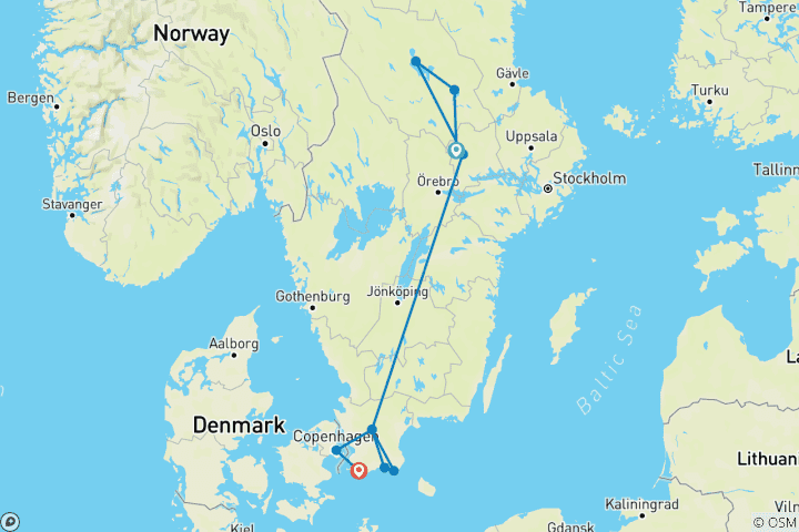 Kaart van Puur natuur met unieke accommodatie (12 dagen)