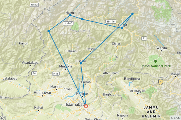 Karte von Chilam Joshi Festival Kalaschtal