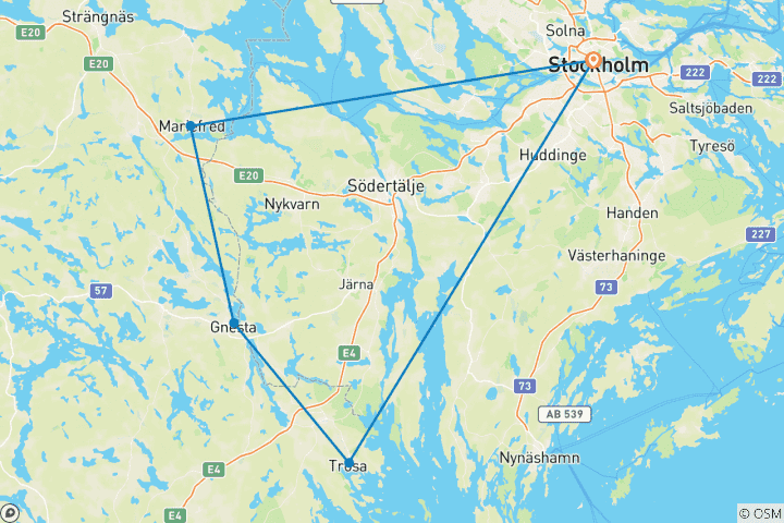 Mapa de Suecia: tierra de lagos y castillos