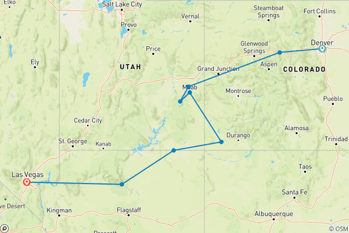 Mapa de Lo mejor de las Canyonlands (tarifas para no residentes en parques nacionales de EE.UU.)