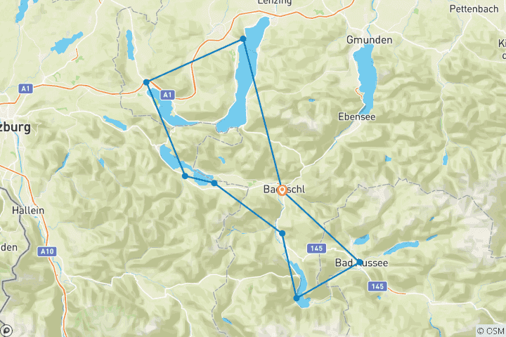 Map of Austrian Lakes Walk