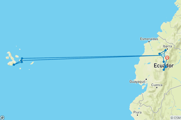 Carte du circuit Aventure familiale en Équateur et aux Galápagos (privée) - 12 jours