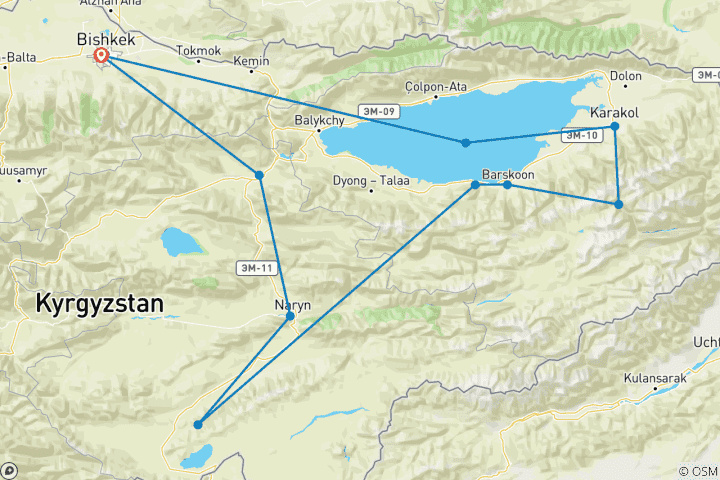 Map of Adventure in Kyrgyzstan