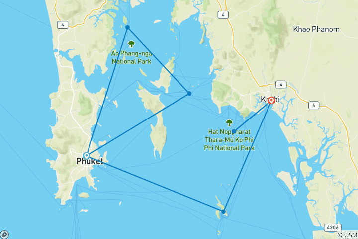 Mapa de Islas, puestas de sol y magia de Tailandia - Organizado por Stephanie